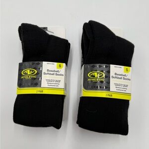 Black Baseball/Softball Socks‎ (Small)  - 4 Pair
